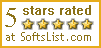 Softslist.com rates DiskState top notch - 5 stars